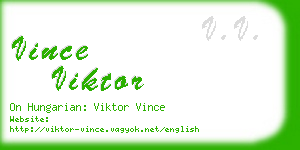 vince viktor business card